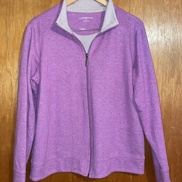 •CROFT& BARROW•FUSHIA FULL ZIP LIGHTWEIGHT JACKET SIZE LARGE EUC(LIKE NEW) - Picture 4 of 5